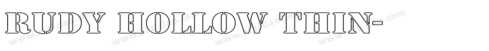 Rudy Hollow Thin字体转换